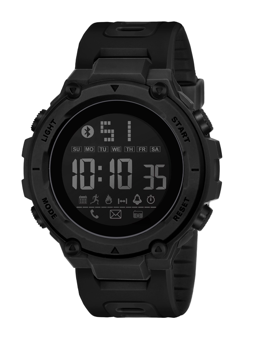 Shocknshop Men Digital Multi Function Sports Watch WCH78Black, Black