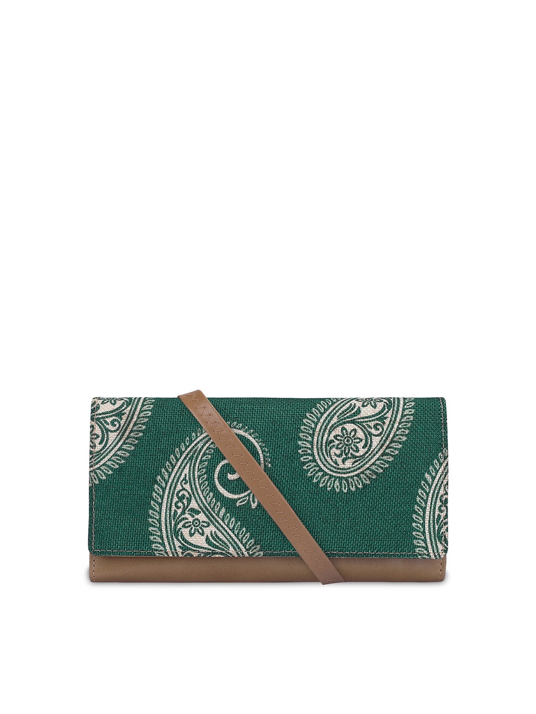 

THE CLOWNFISH Jolene Women Floral Printed Envelop Wallet, Sea green