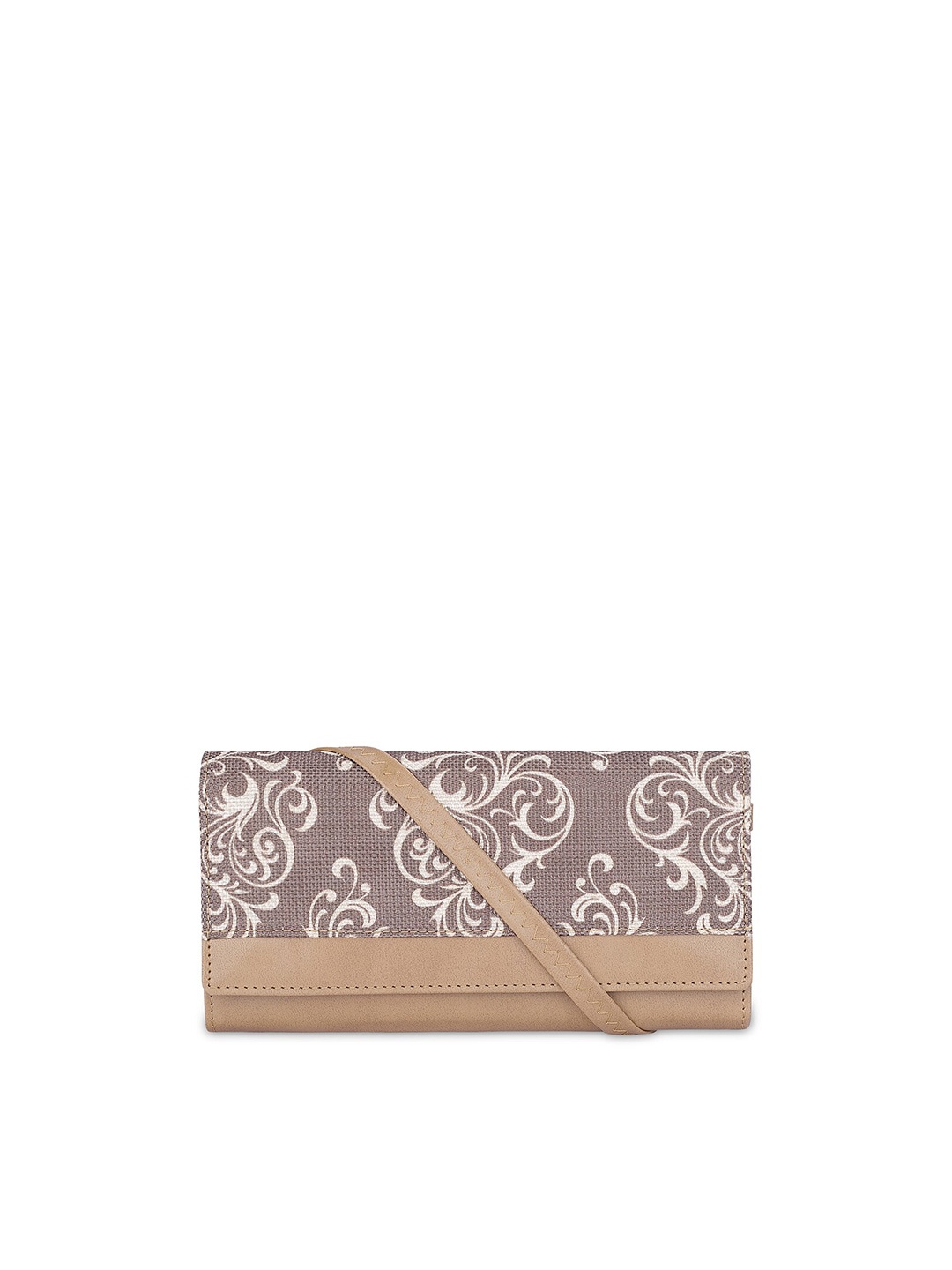 

THE CLOWNFISH Erika Women Ethnic Motifs Printed Envelop Wallet, Brown