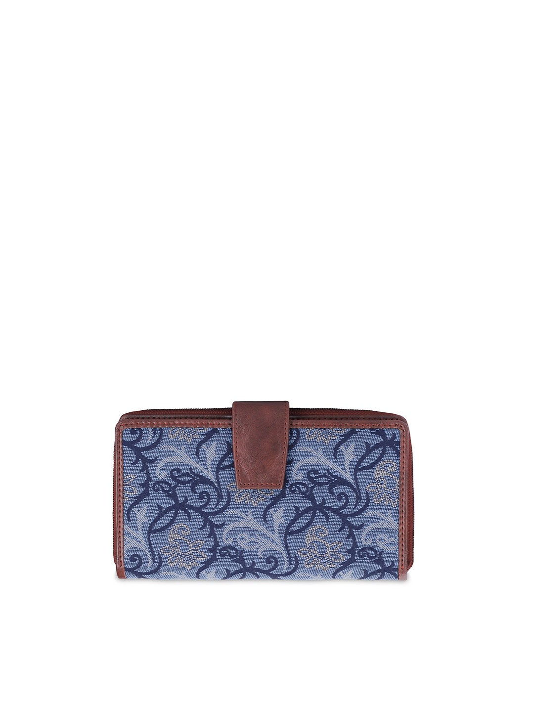 

THE CLOWNFISH Filipia Women Floral Printed Two Fold Wallet, Blue