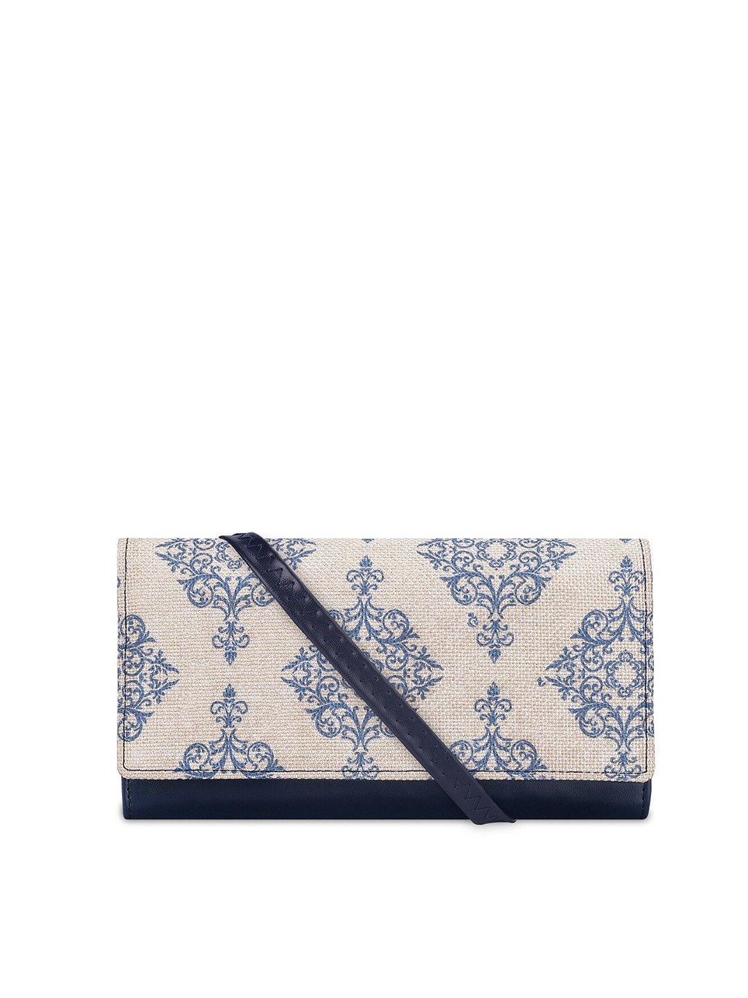 

THE CLOWNFISH Women Ethnic Motifs Printed Two Fold Wallet, Off white