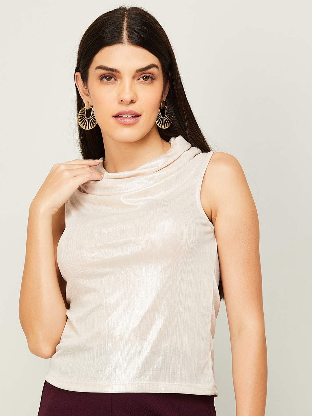 

CODE by Lifestyle Cowl Neck Sleeveless Top, Pink