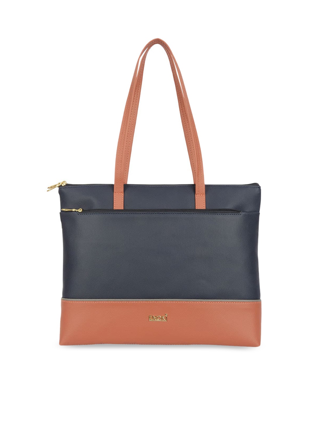 

ENOKI Colourblocked Structured Shoulder Bag, Blue