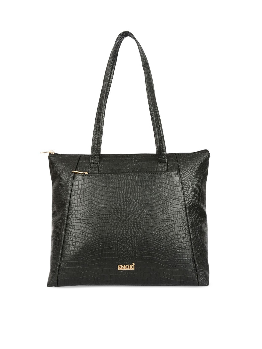 

ENOKI Textured Shoulder Bag, Black