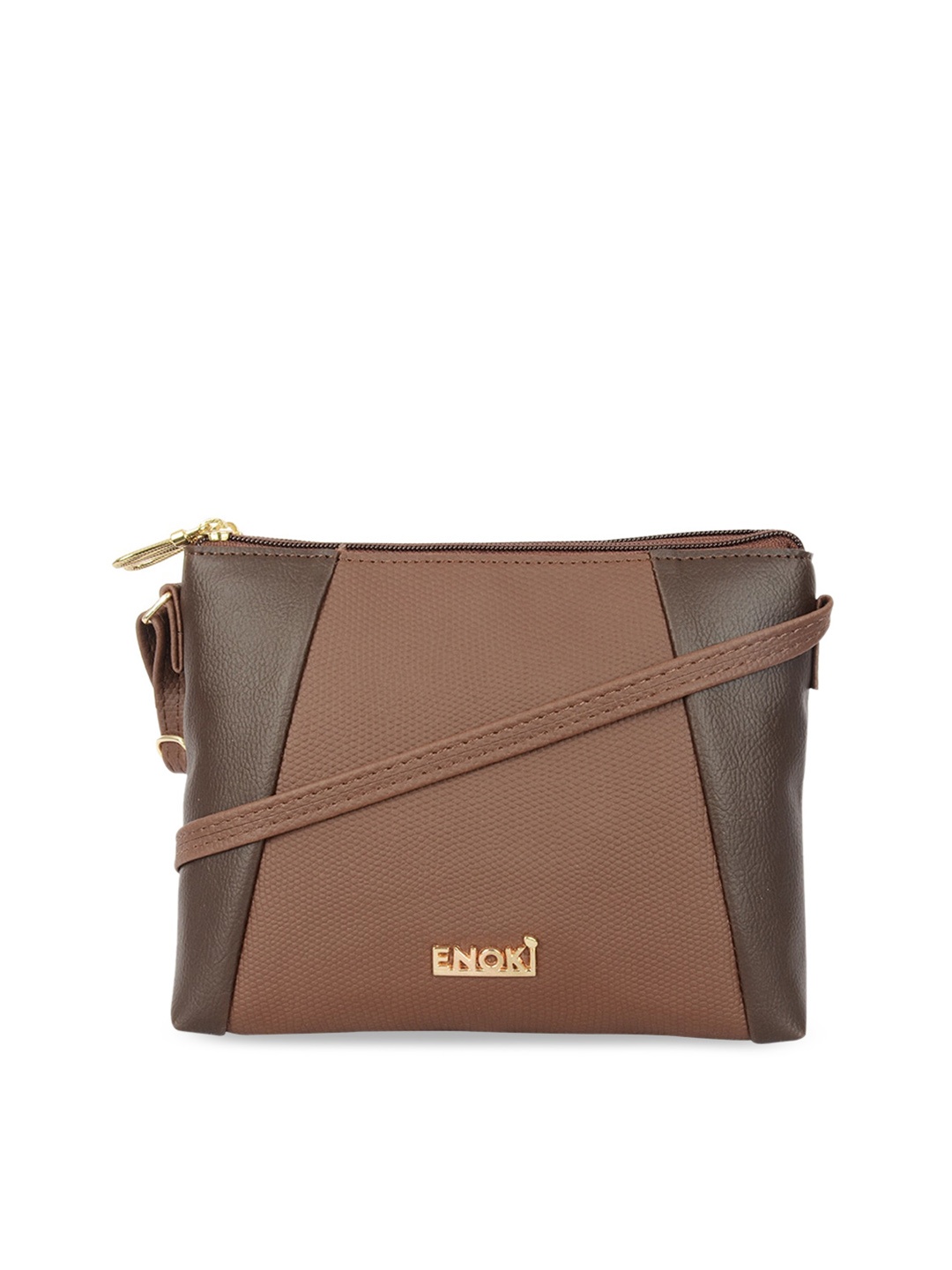 

ENOKI Textured Structured Sling Bag, Brown