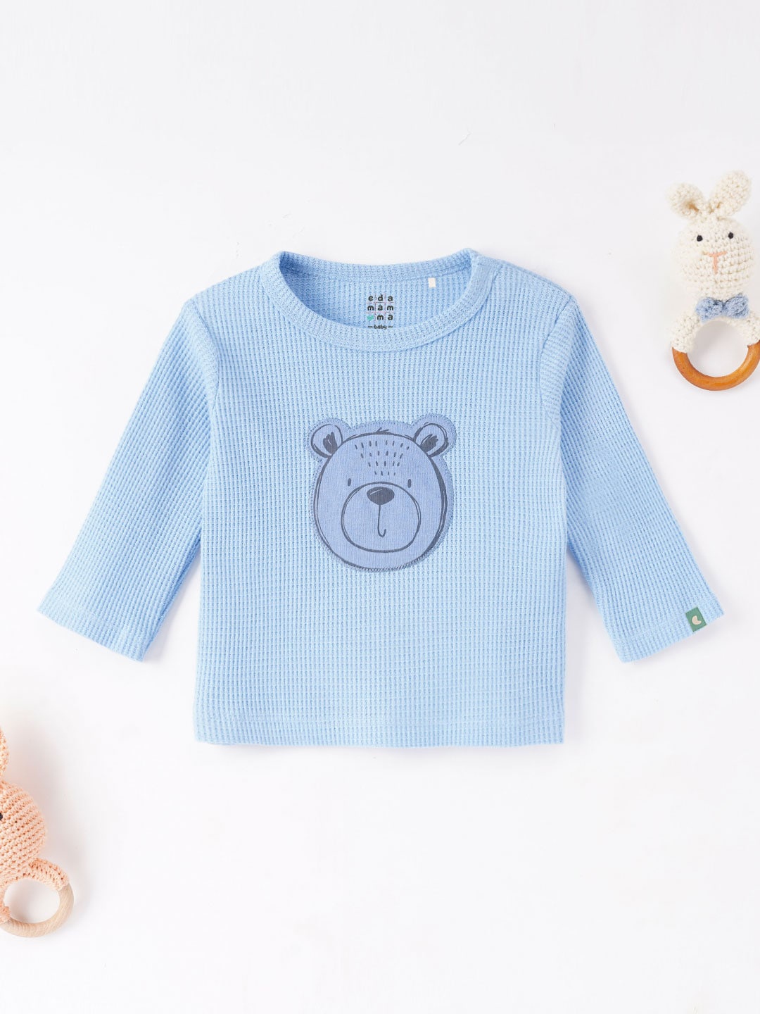 

Ed-a-Mamma Baby Infant Boys Applique Cotton T-Shirt, Blue