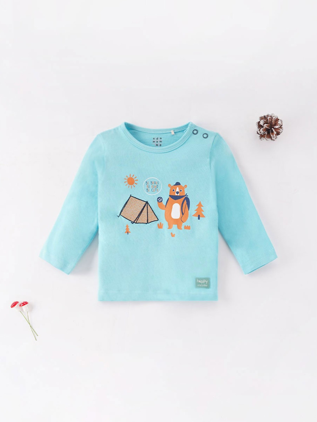 

Ed-a-Mamma Baby Boys Graphic Printed Cotton T-shirt, Blue