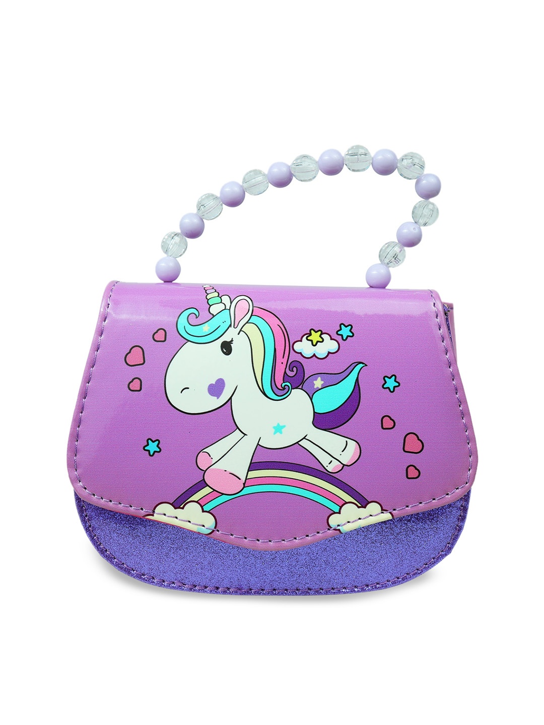 

Asthetika Kids Girls Graphic Printed Sling Bag, Purple