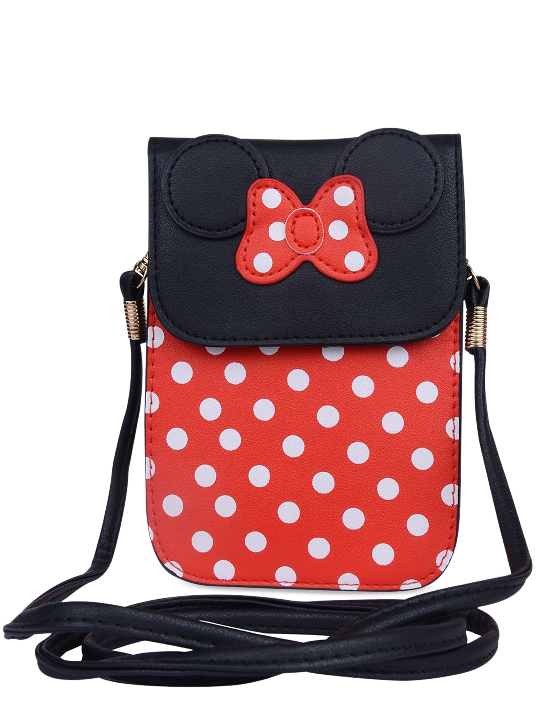 

Asthetika Kids Girls Printed Structured Sling Bag, Red