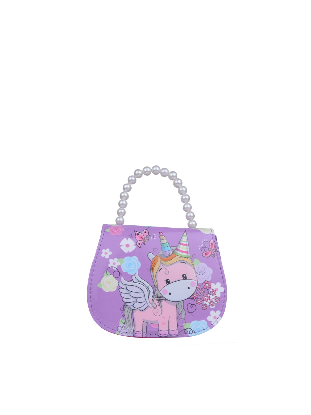 

Asthetika Kids Girls Graphic Printed Sling Bag, Purple