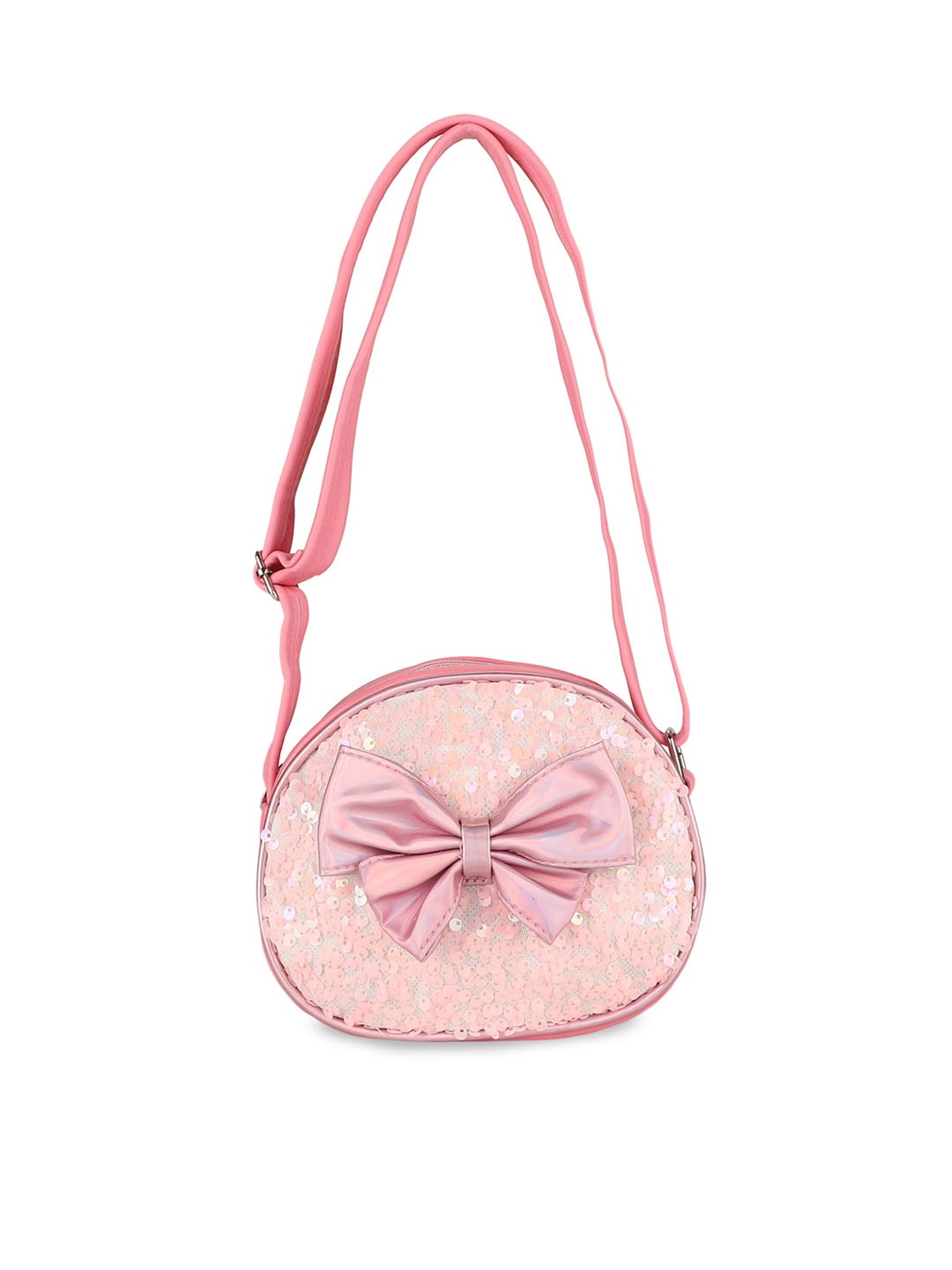 

Asthetika Kids Half Moon Sling Bag with Bow Detail, Pink