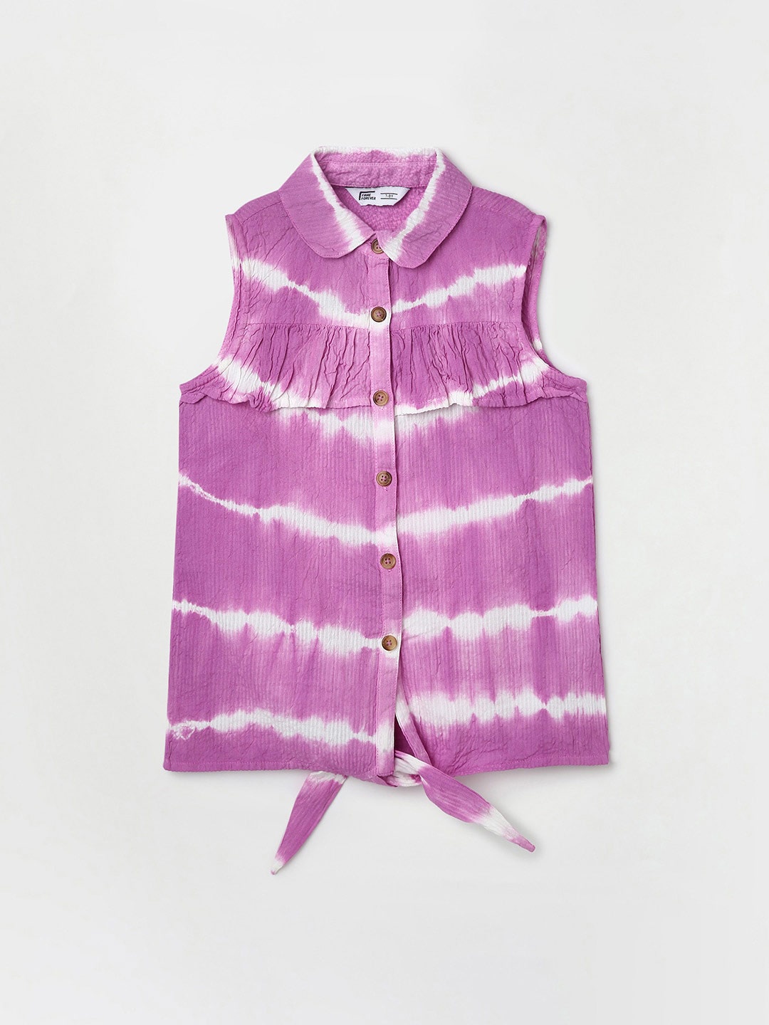 

Fame Forever by Lifestyle Lavender Tie and Dye Dyed Shirt Style Top