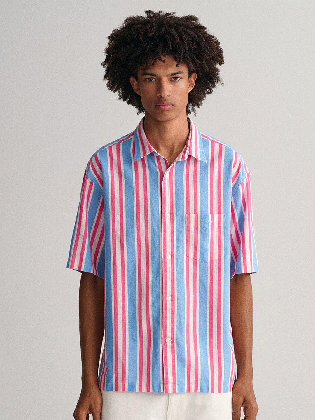 

GANT Relaxed Fit Classis Striped Casual Shirt, Blue
