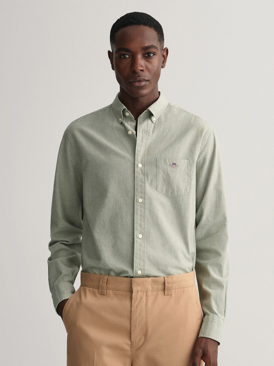 

GANT Men Green Classic Casual Shirt