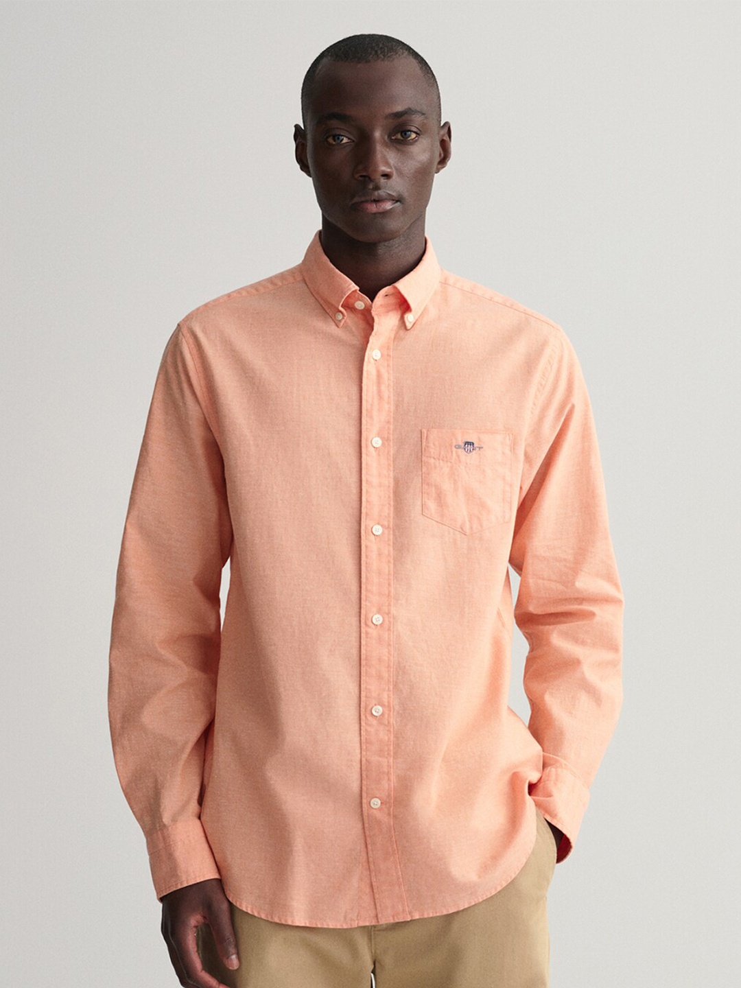 

GANT Men Orange Classic Casual Shirt