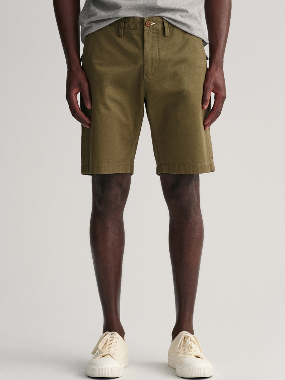 

GANT Men Slim Fit Cotton Chino Shorts, Olive