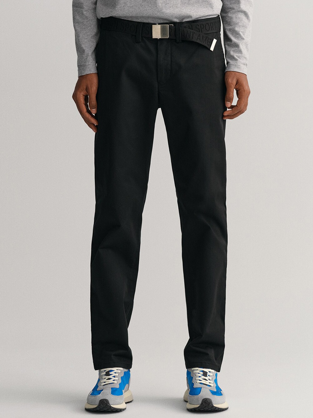 

GANT Men Comfort Slim Fit Cotton Trousers, Black