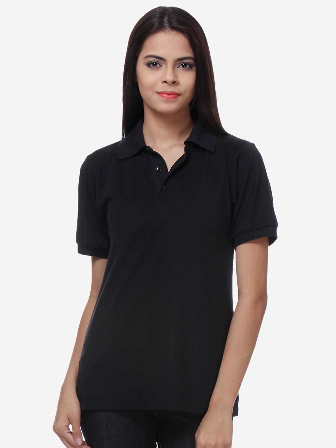 

TEEMOODS Women Black Outdoor T-shirt