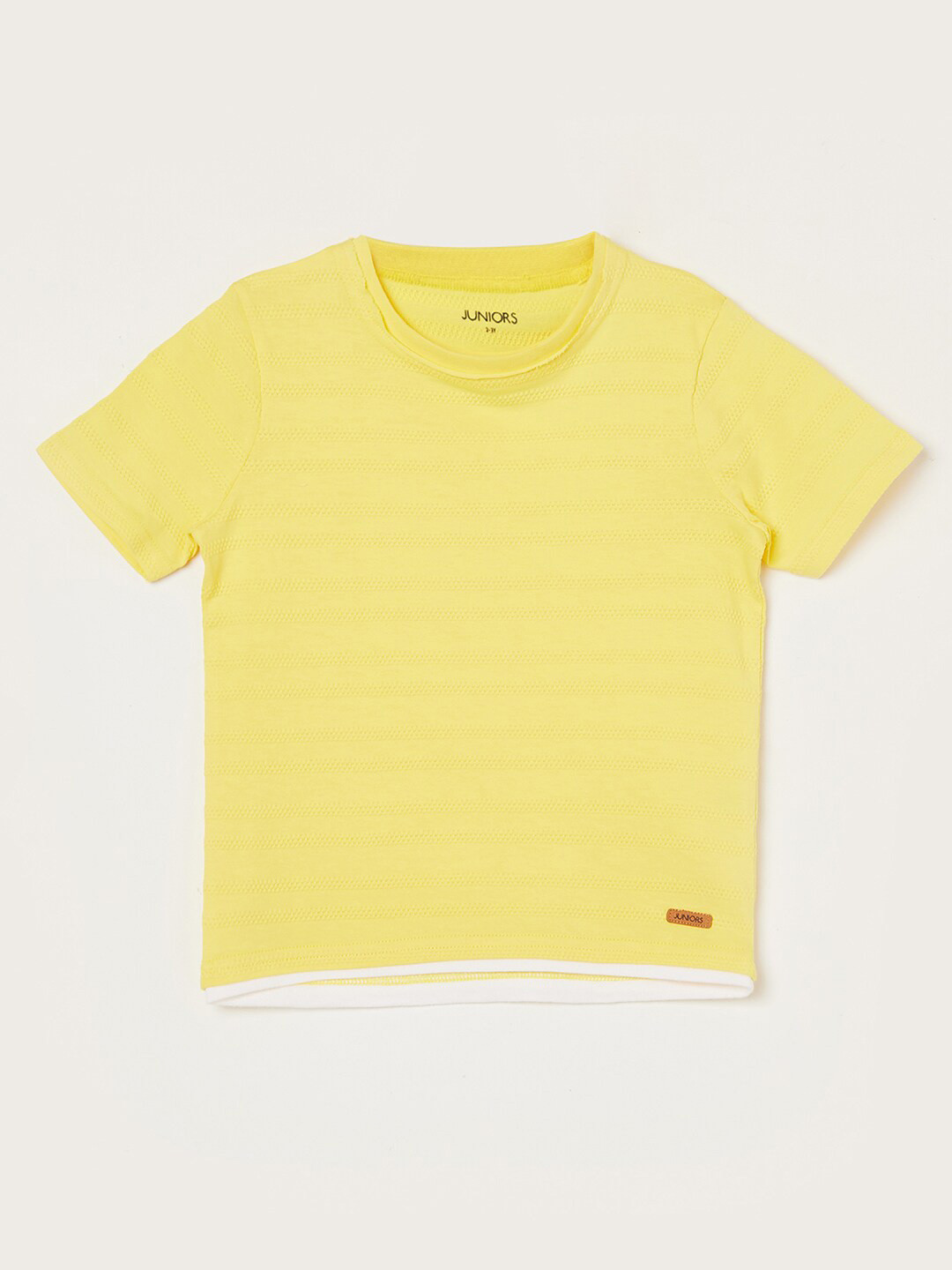 

Juniors by Lifestyle Boys Round Neck Pure Cotton T-shirt, Yellow