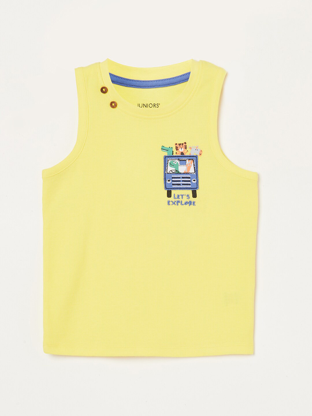 

Juniors by Lifestyle Boys Sleeveless Pure Cotton T-shirt, Yellow