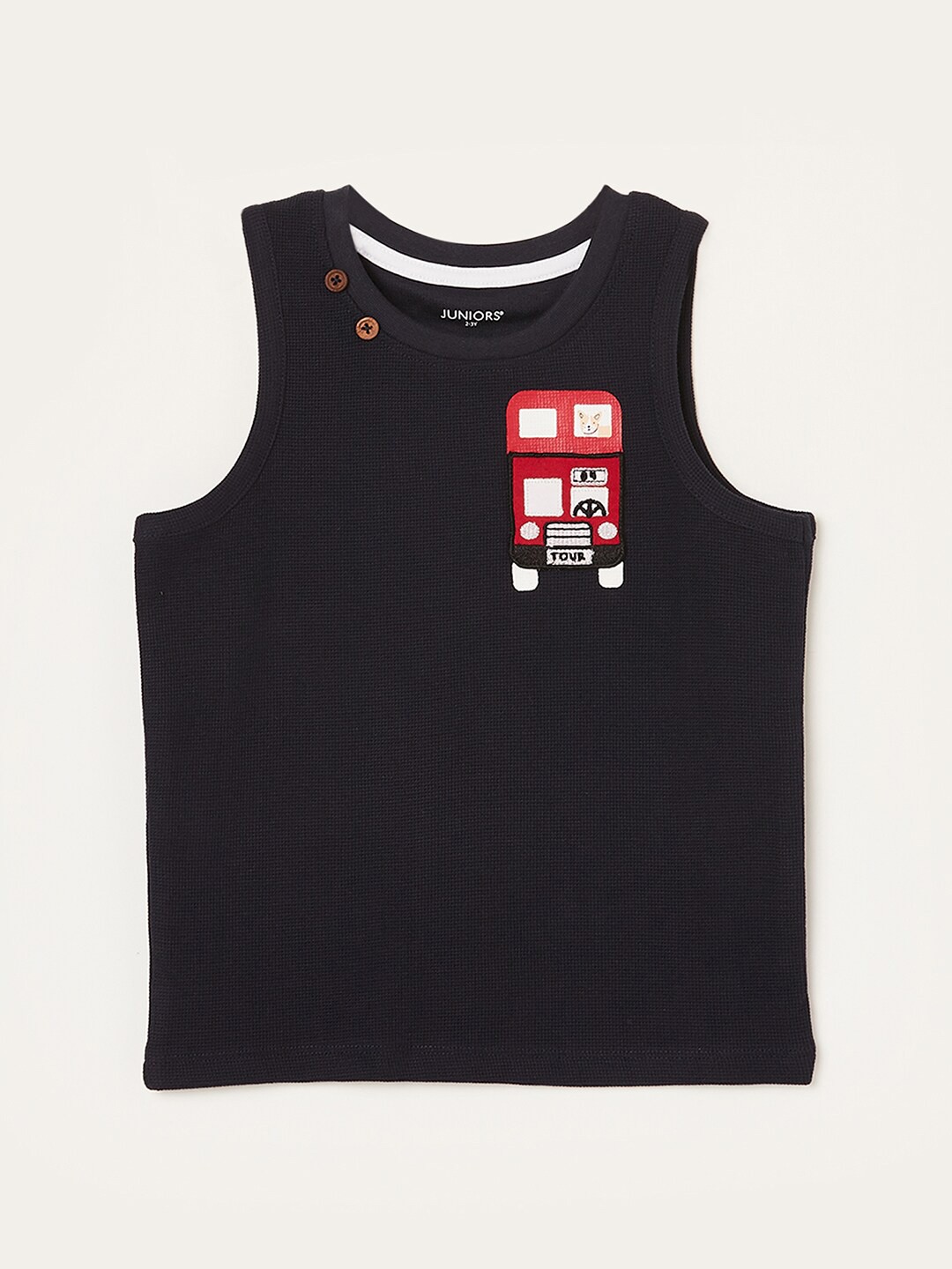 

Juniors by Lifestyle Boys Sleeveless Pure Cotton T-shirt, Navy blue