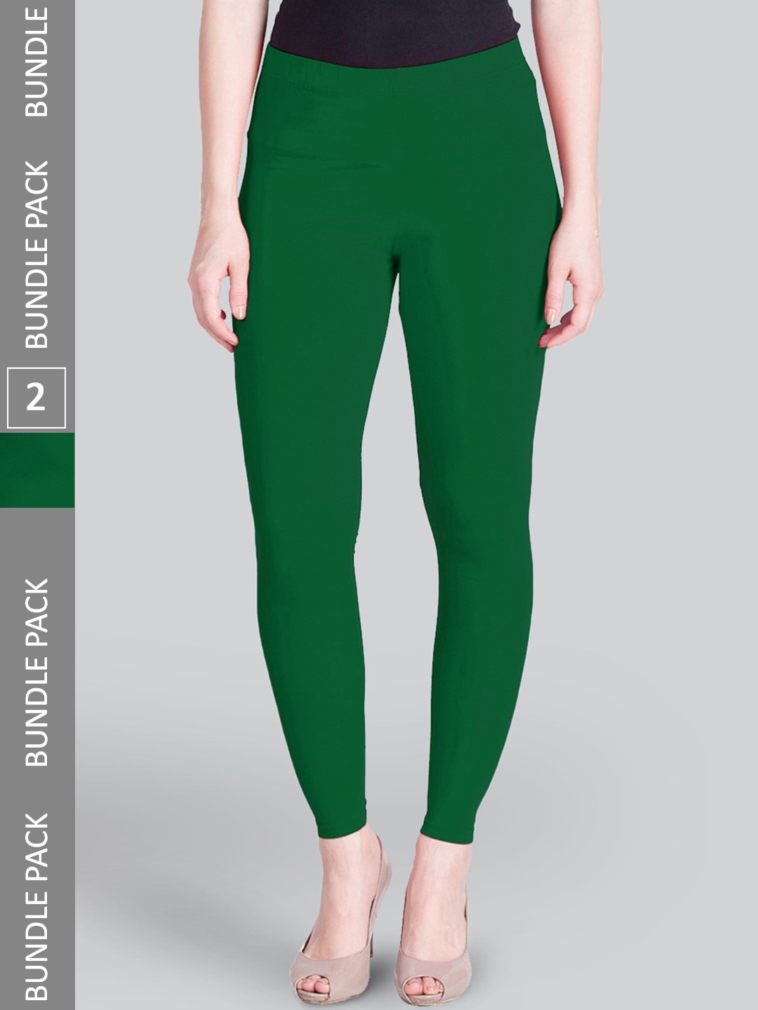 

Lyra Pack Of 2 Ankle-Length Leggings, Green