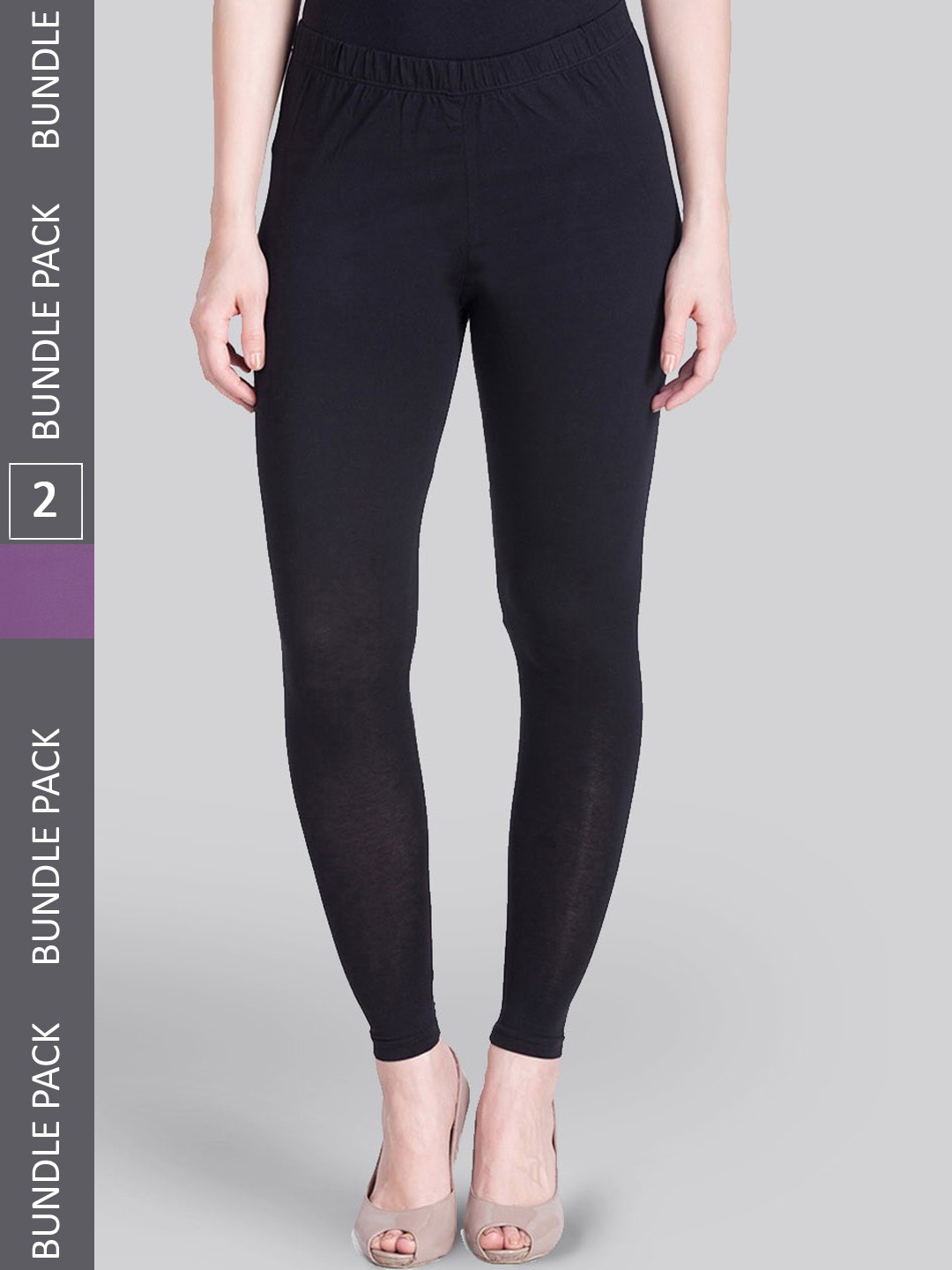 

LYRA Pack Of 2 Ankle-Length Leggings, Violet