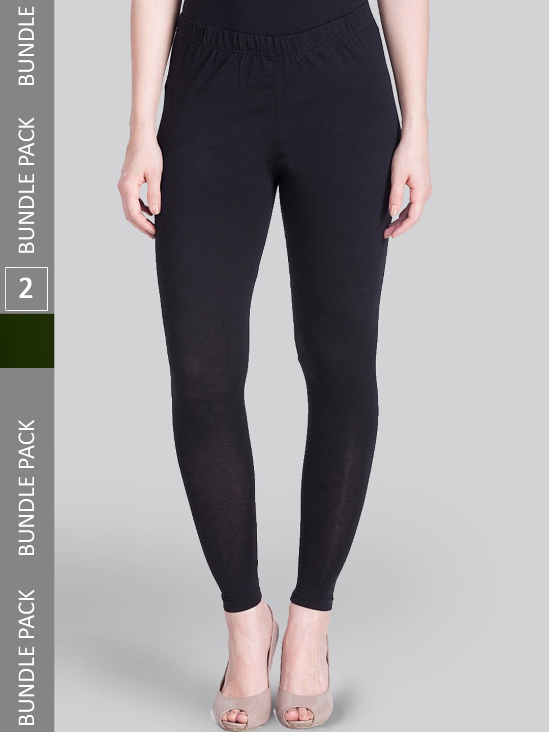 

LYRA Pack of Ankle-Length Leggings, Black