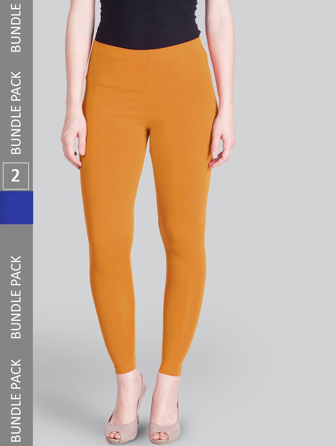 

LYRA Pack Of 2 Ankle Length Leggings, Blue