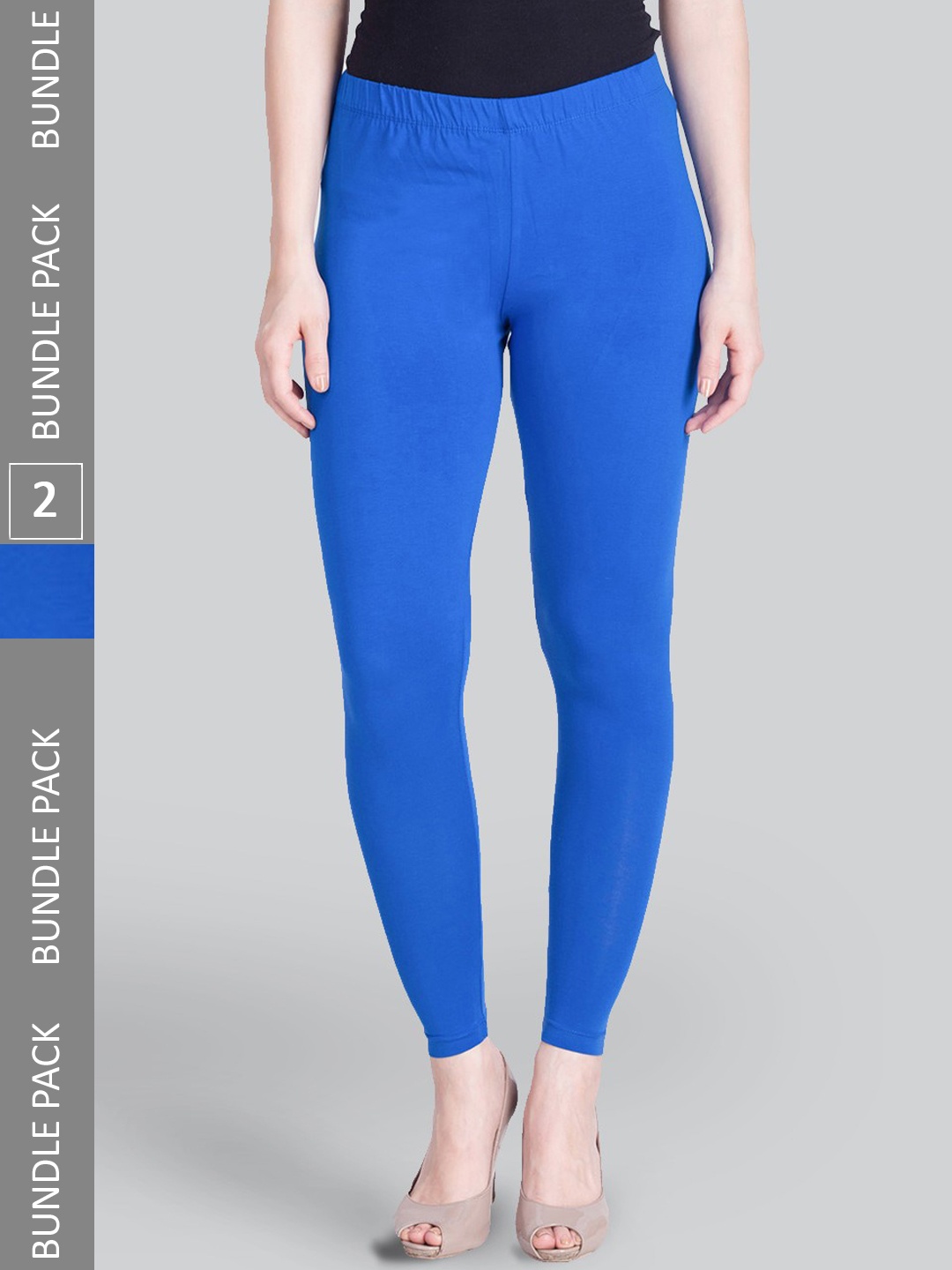 

LYRA Pack Of 2 Ankle Length Leggings, Blue