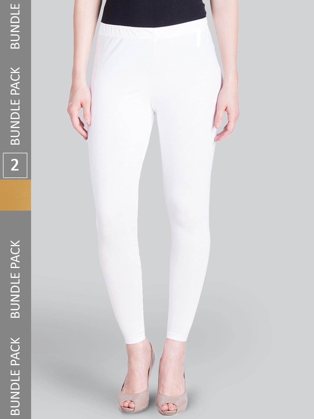 

LYRA Pack Of 2 Ankle-Length Leggings, Yellow