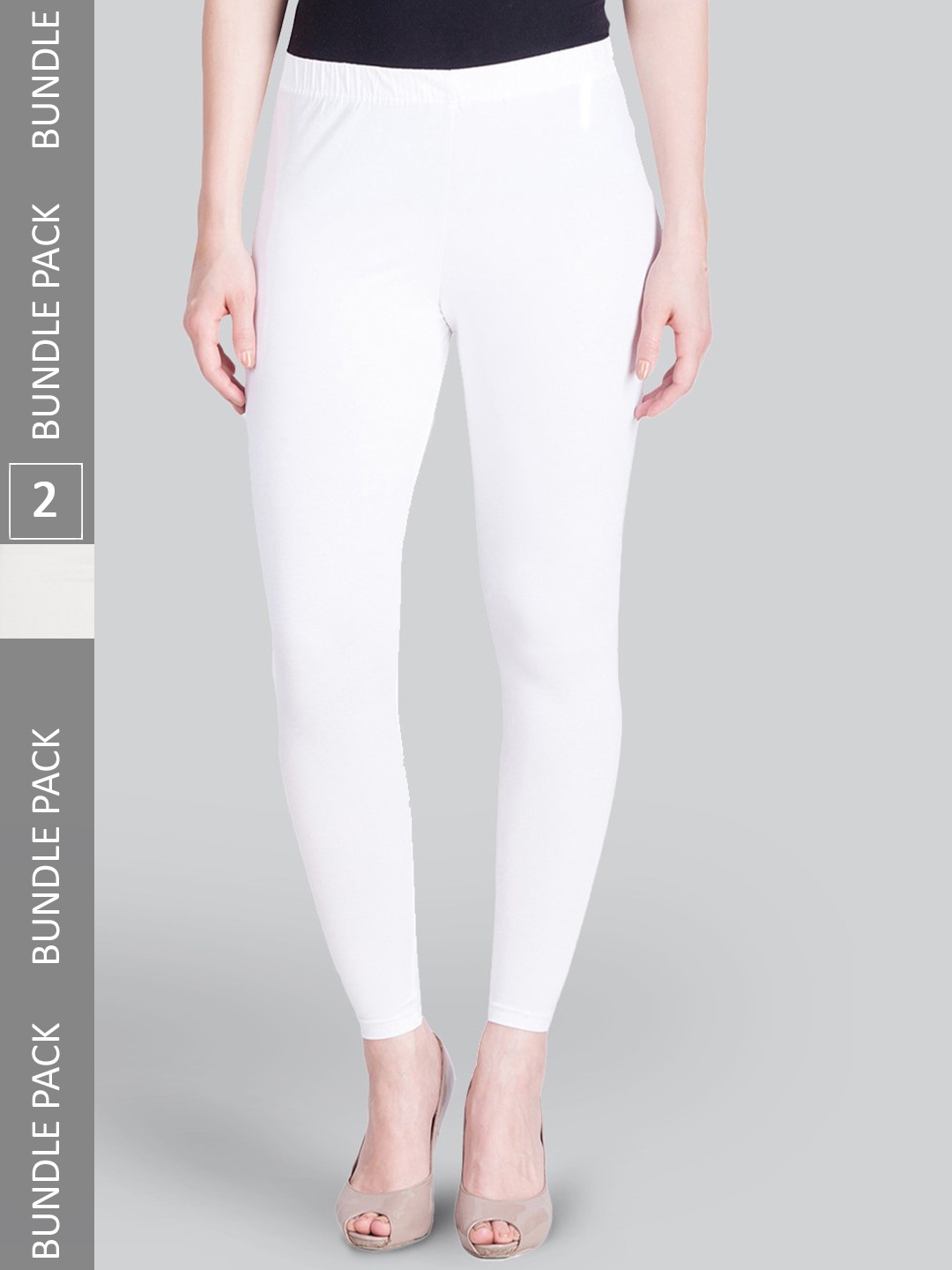 

LYRA Pack Of 2 Ankle-Length Leggings, White