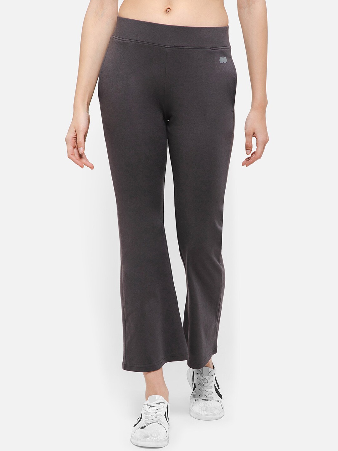 

Clovia Women Comfort-Fit High-Rise Flared Yoga Tights with Side Pockets, Grey