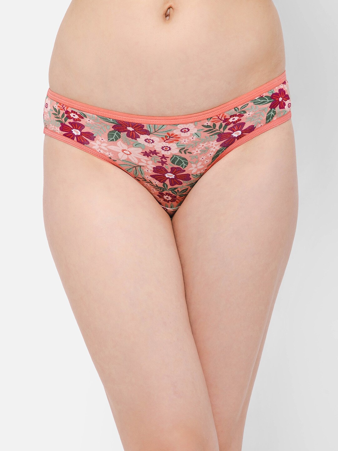 

Clovia Floral Printed Bikini Brief PN3380Y22S, Orange