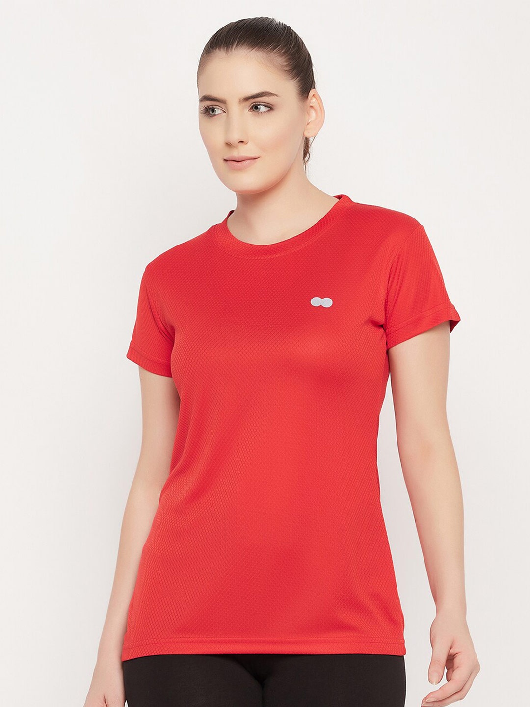 

Clovia Comfort Fit Active T-shirt, Red