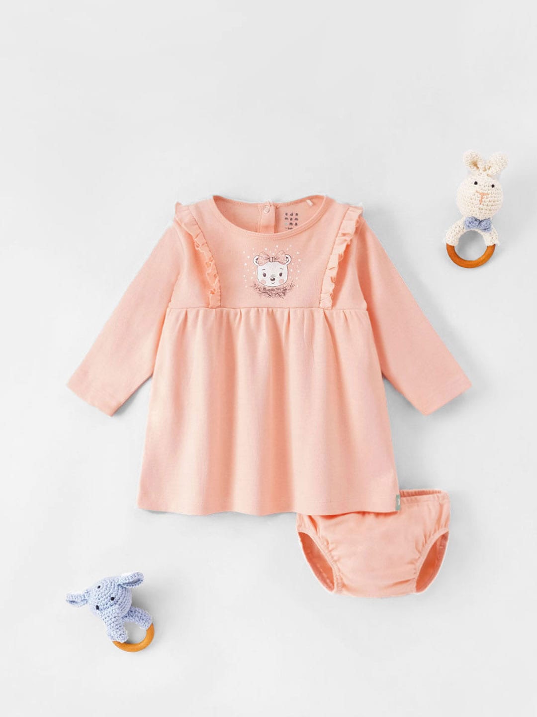 

Ed-a-Mamma Baby Peach-Coloured A-Line Dress
