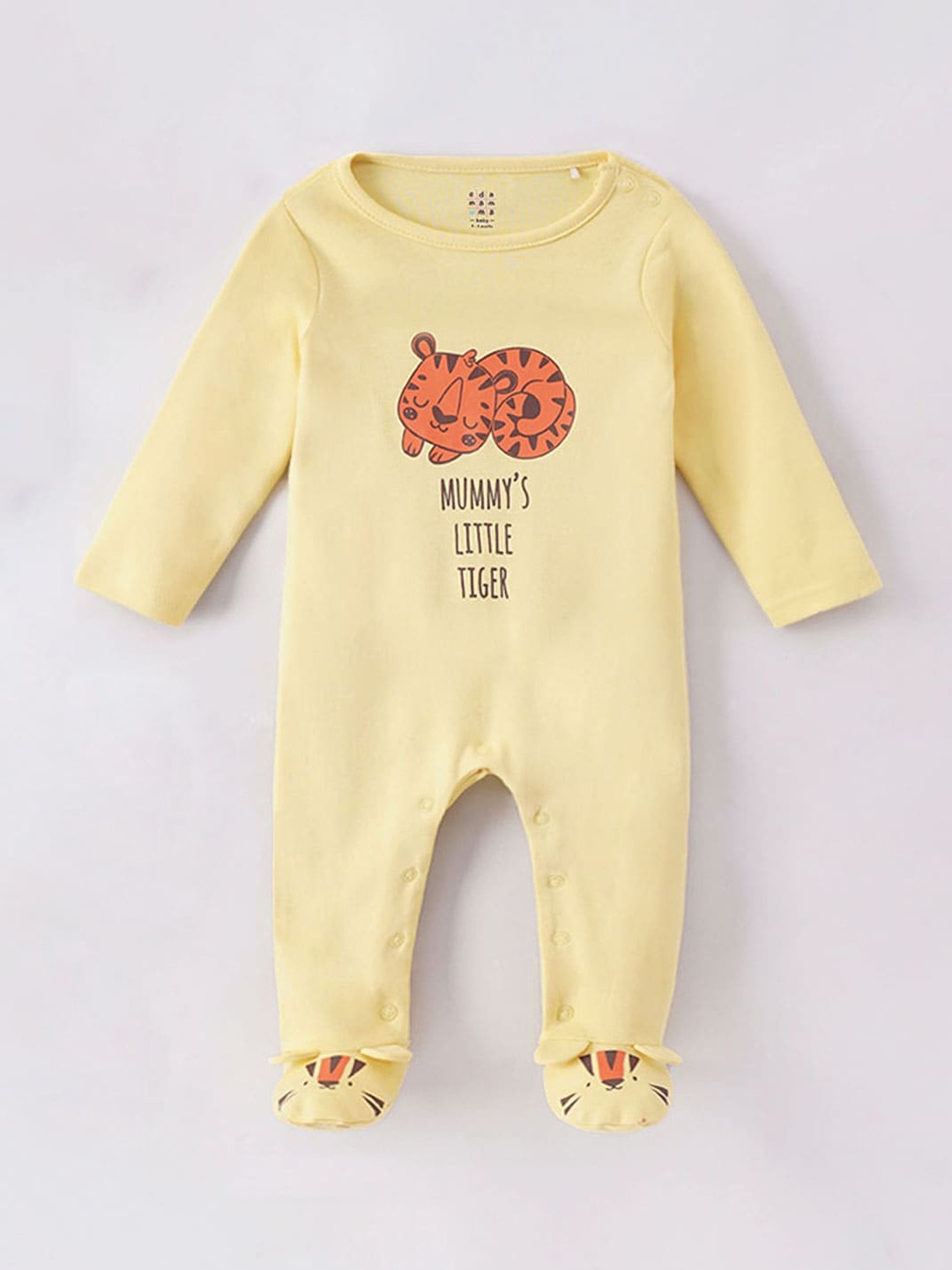 

Ed-a-Mamma Baby Infant Boys Printed Cotton Sleepsuits, Yellow