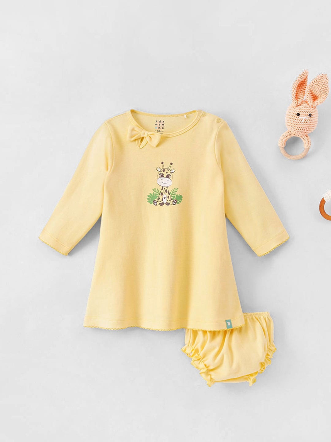 

Ed-a-Mamma Baby Yellow A-Line Dress