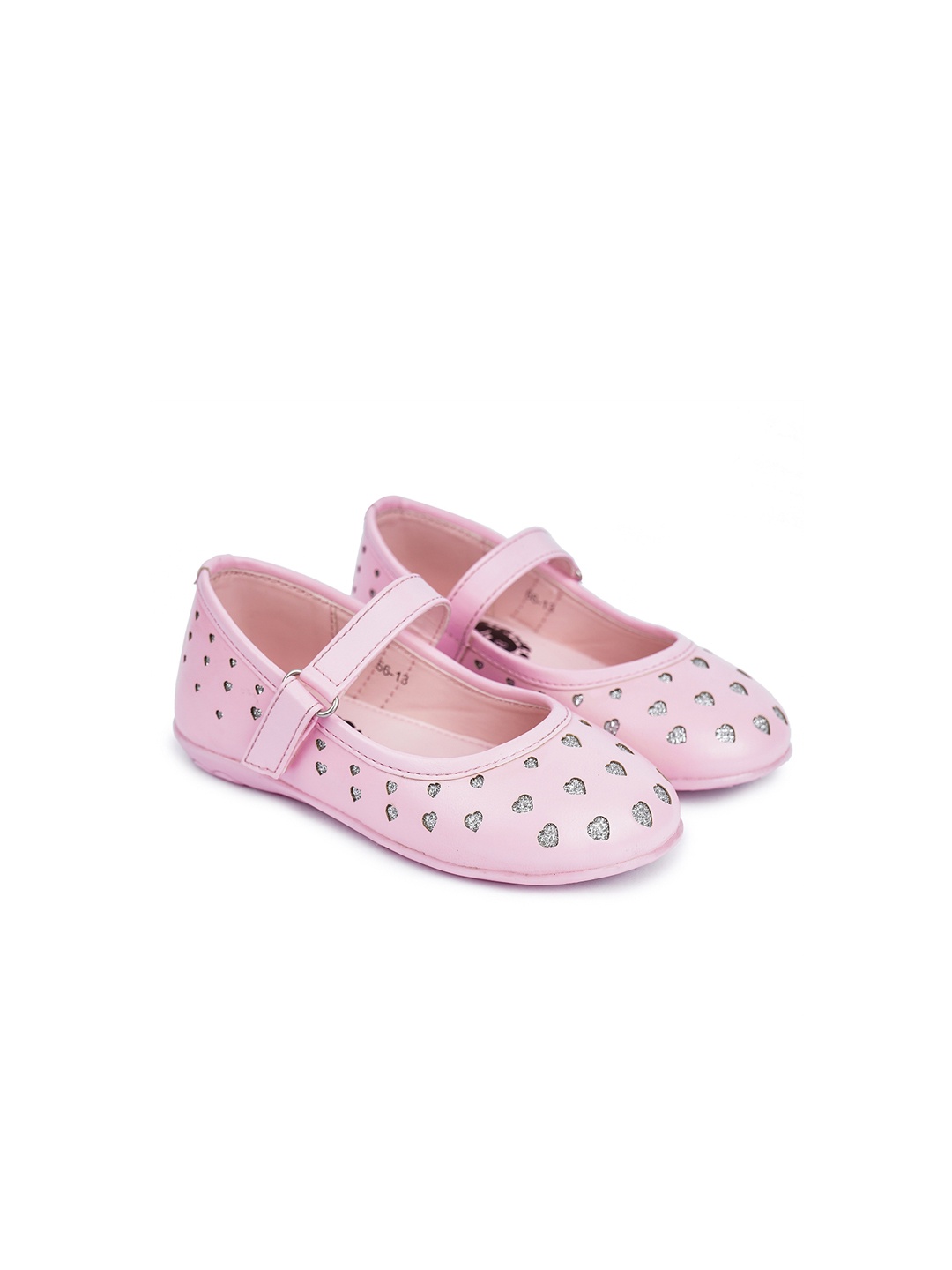 

BOYZ N GALZ Girls Woven Design Ballerinas With Laser Cuts, Pink