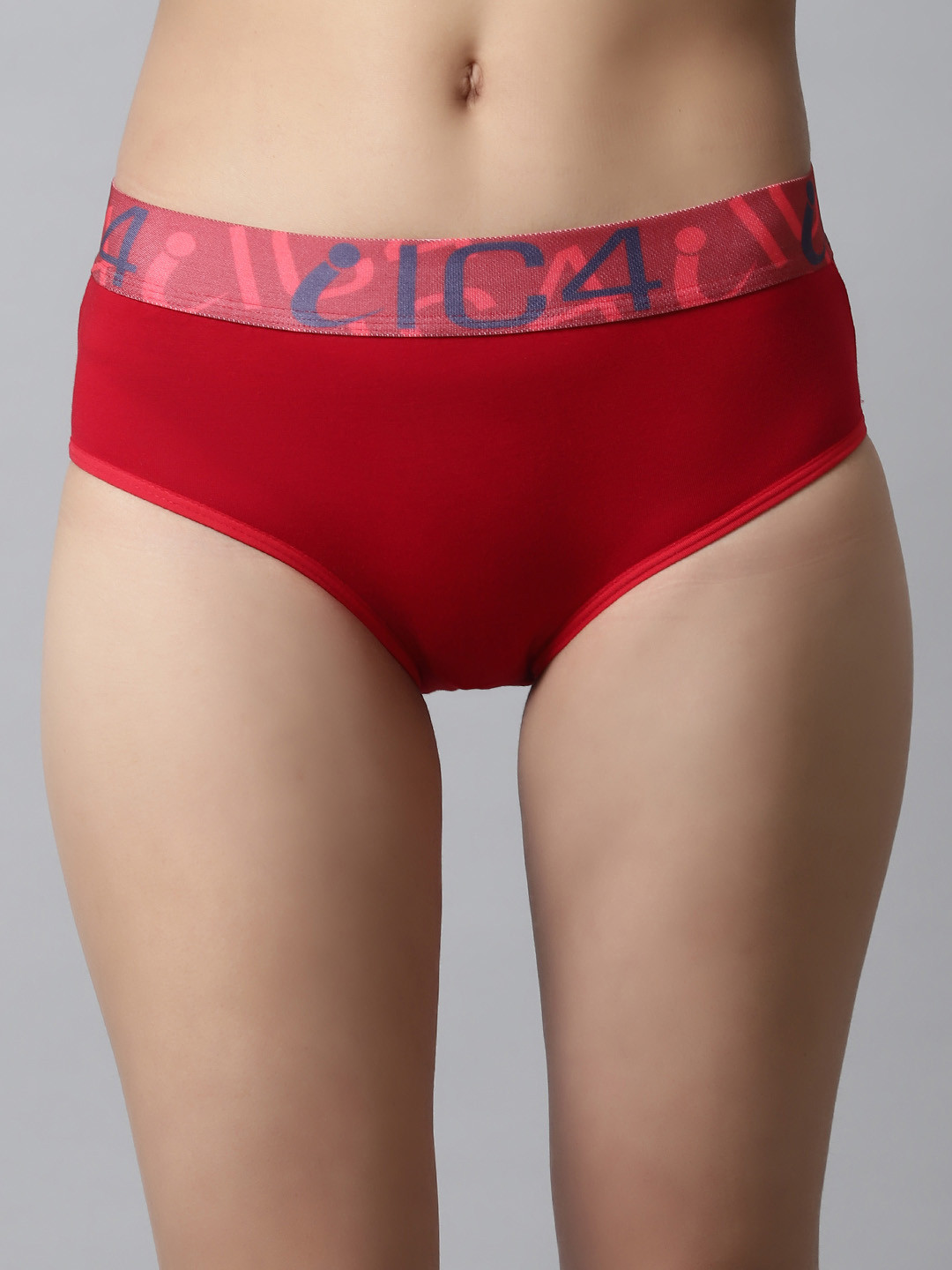

IC4 Women Mid-Rise Hipster Briefs, Red