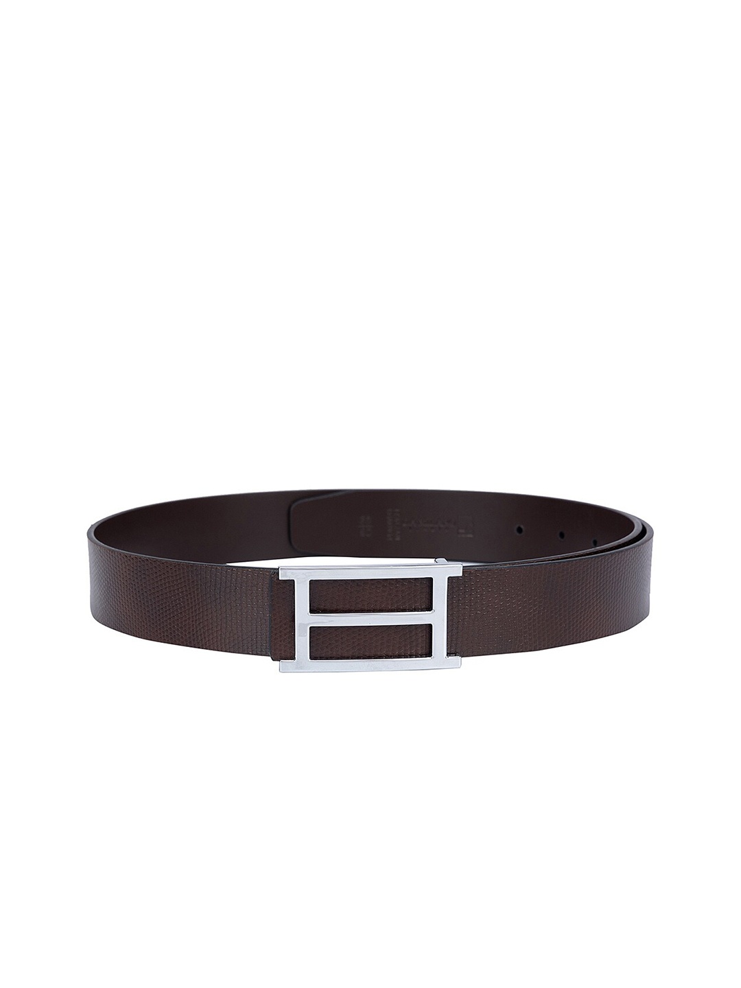 

Da Milano Men Textured Leather Formal Belt, Brown