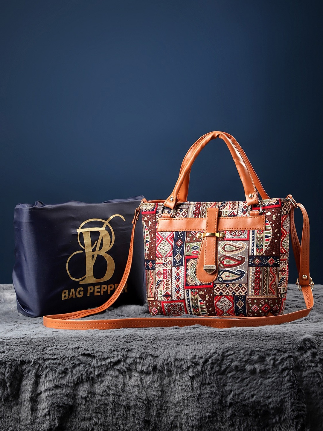 

Bag Pepper Multicoloured Printed Shopper Handheld Bag with Tasselled, Multi