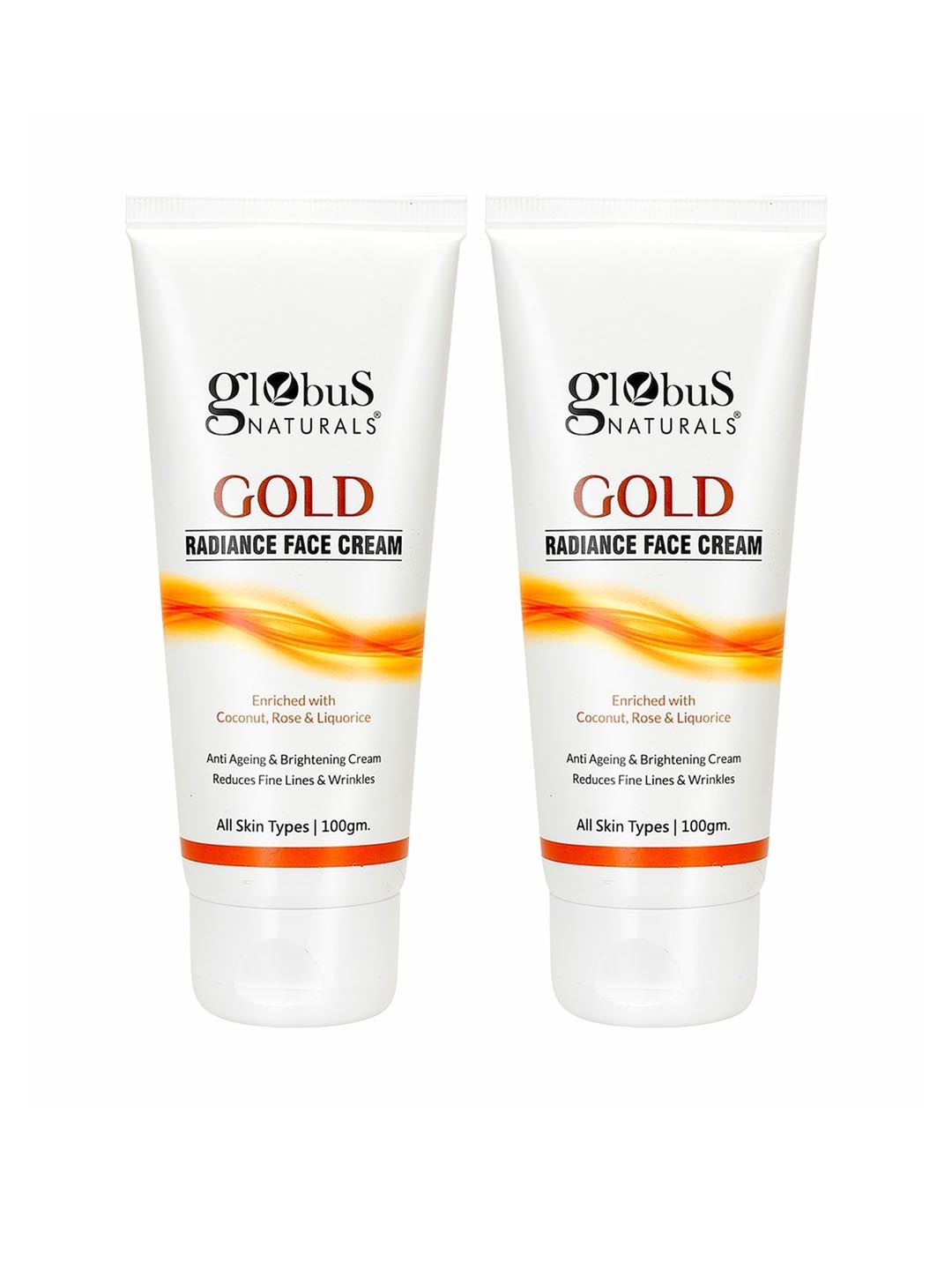 

Globus naturals Set Of 2 Gold Radiance Face Cream with Coconut Rose & Liquorice - 200 gm, White