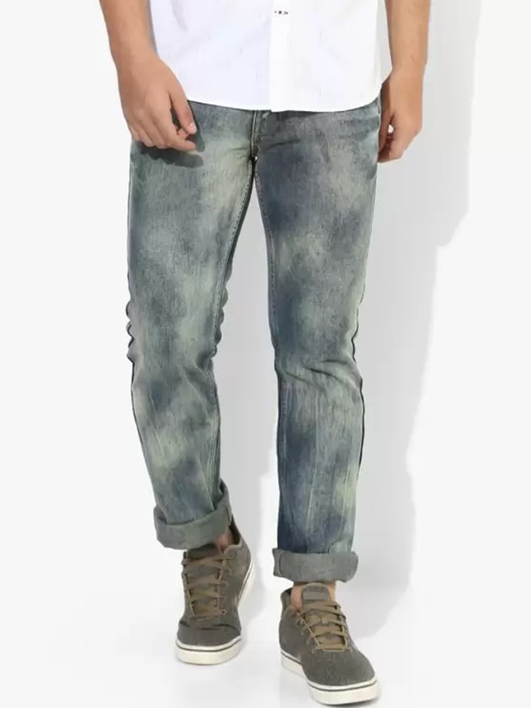 

Red Chief Men Blue Low Distress Heavy Fade Jeans