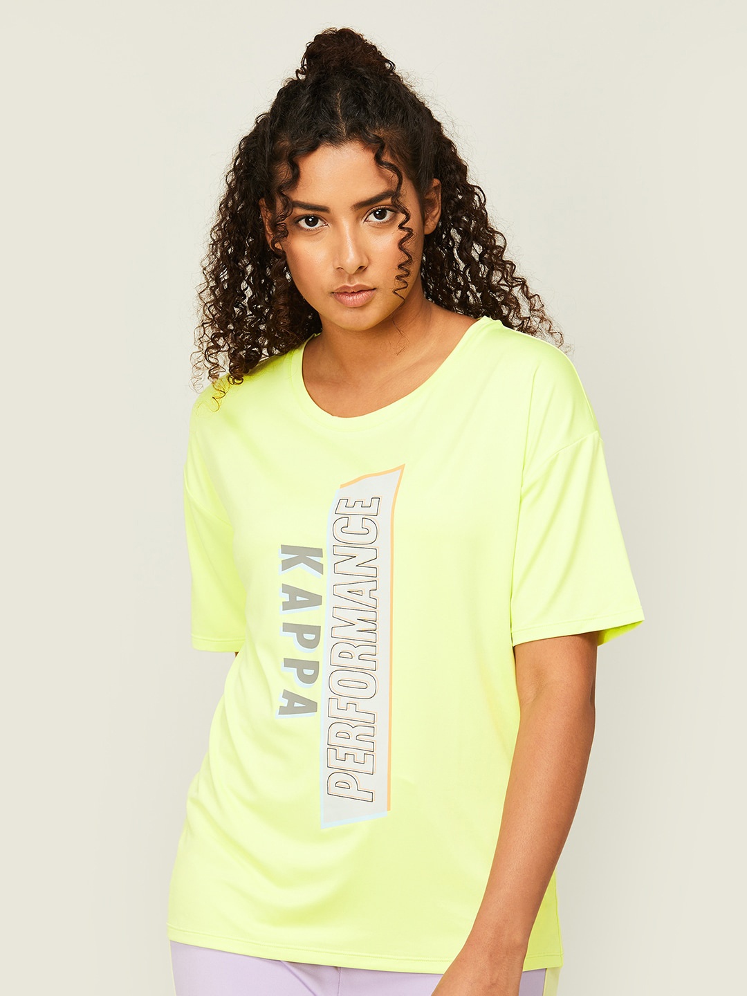 

Kappa Typography Printed Drop Shoulder Sleeves T-shirt, Green