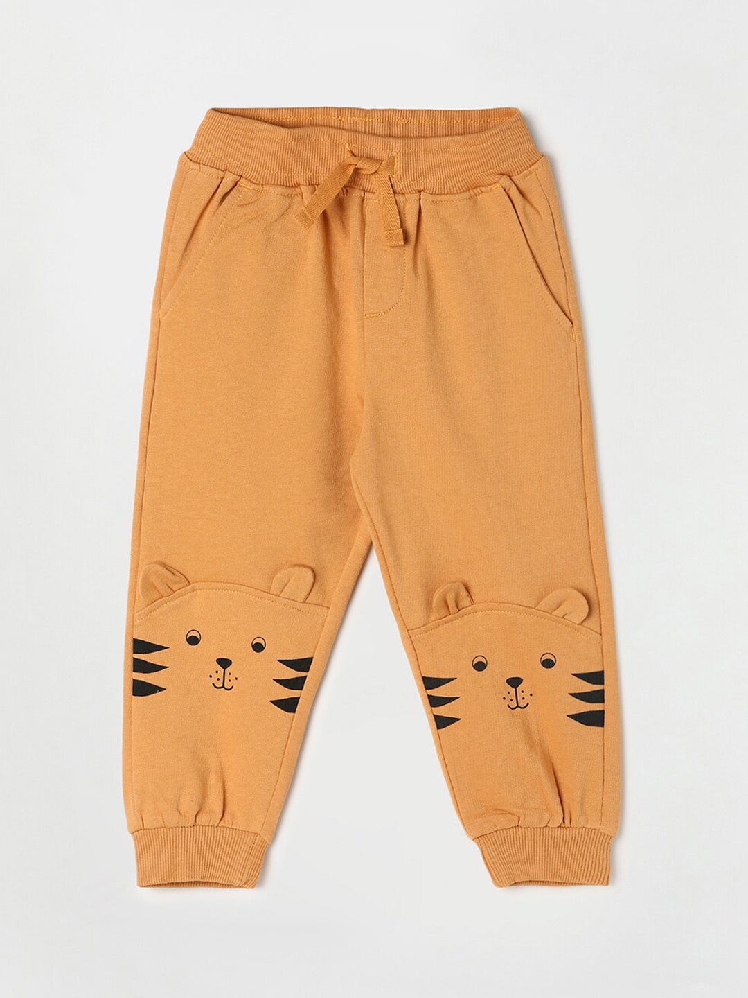 

Juniors by Lifestyle Boys Mid-Rise Pure Cotton Joggers, Beige