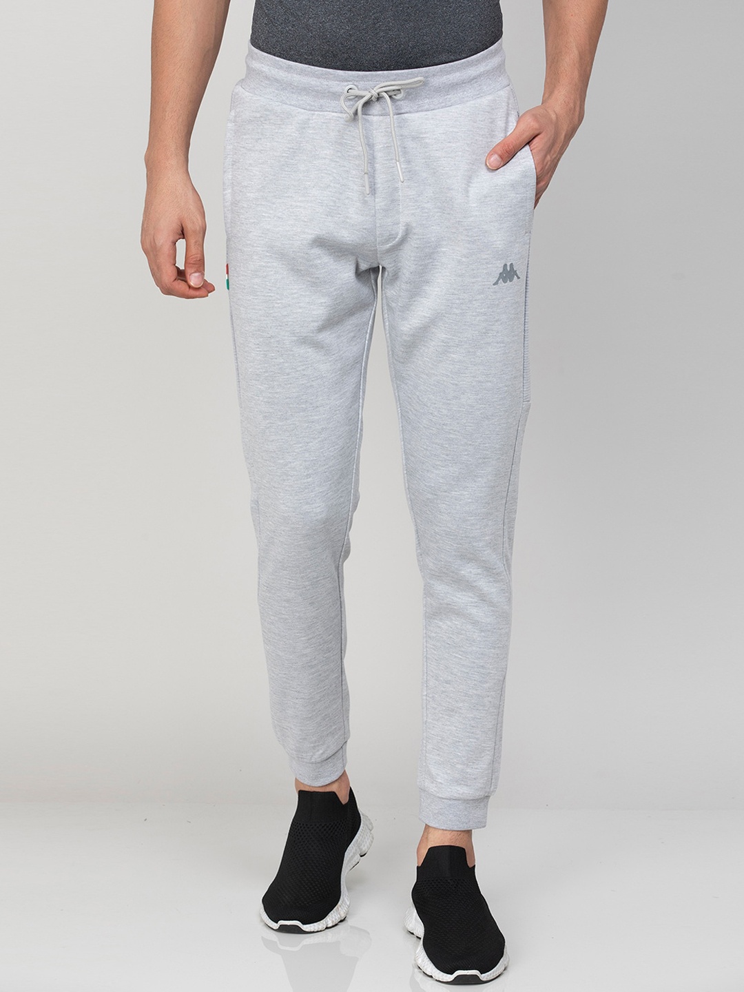 

Kappa Men Mid-Rise Slim-Fit Joggers, Grey