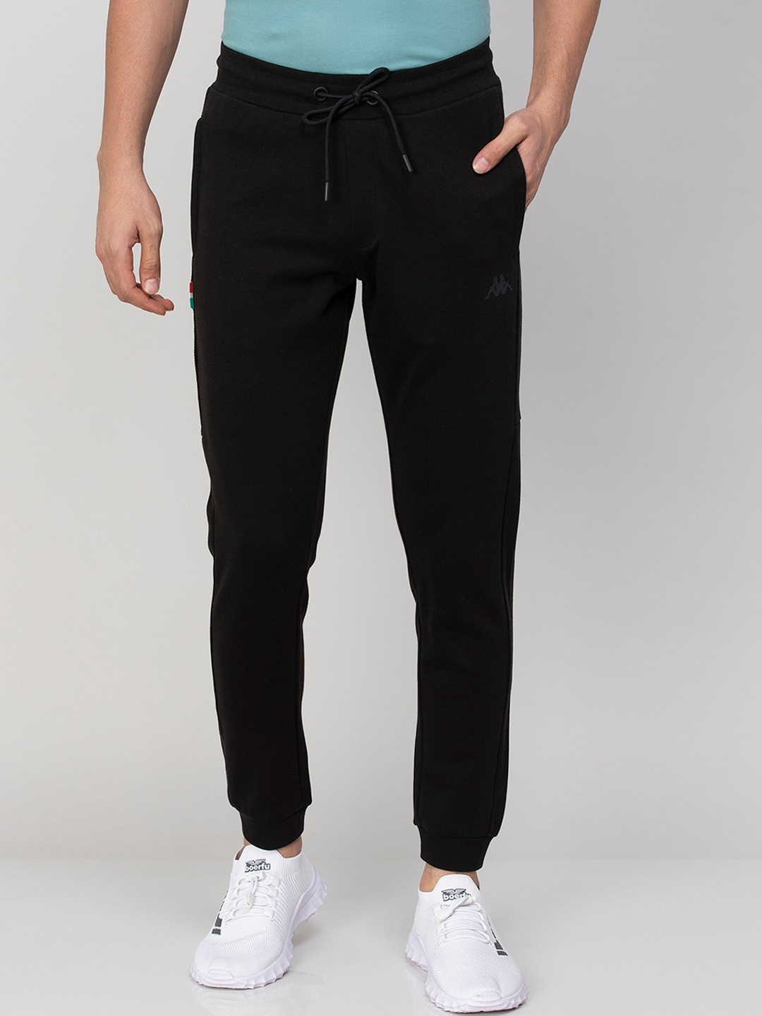

Kappa Men Mid-Rise Slim-Fit Joggers, Black