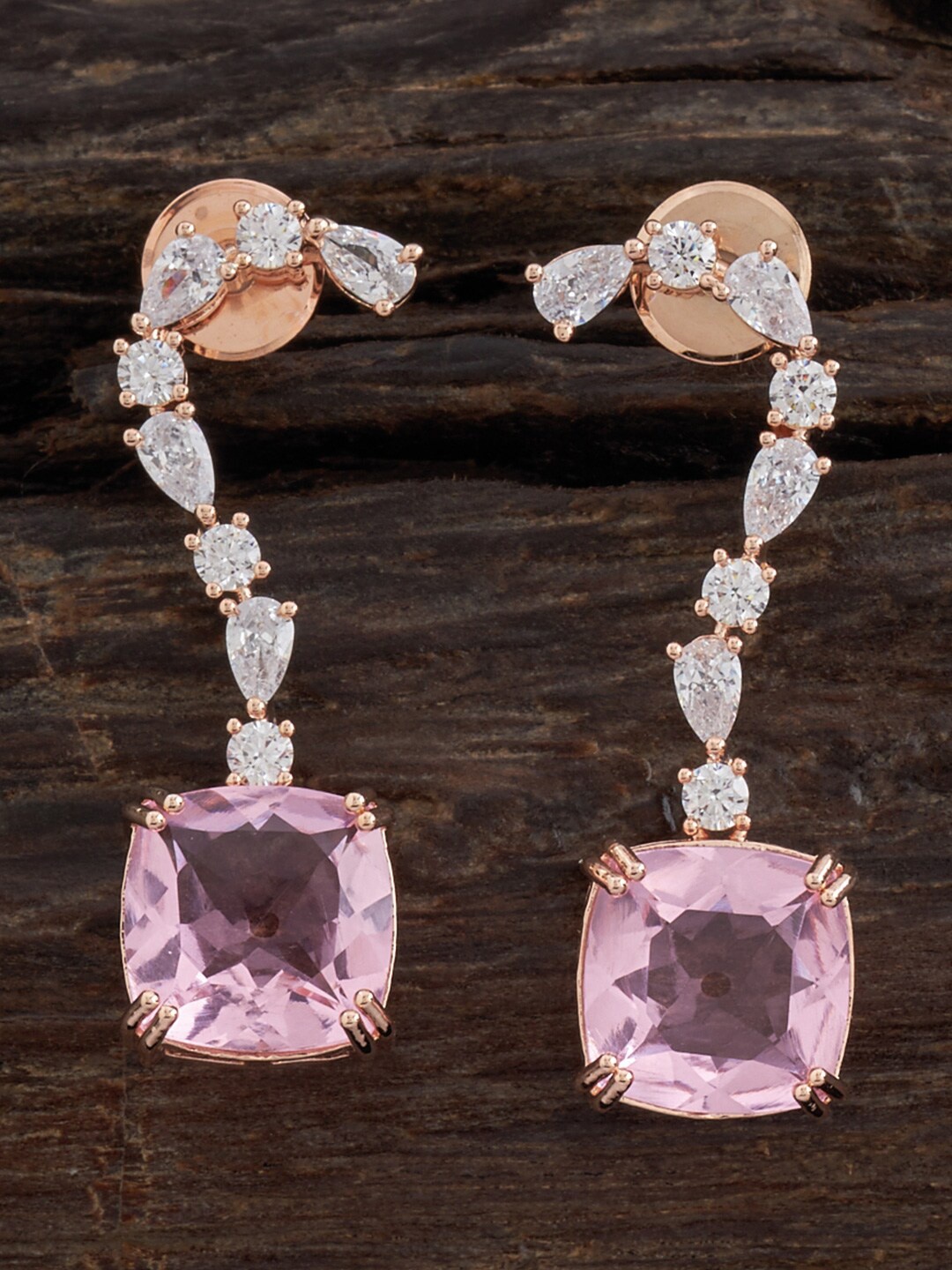 

Kushal's Fashion Jewellery Rose Gold Plated Contemporary Ear Cuff, Pink