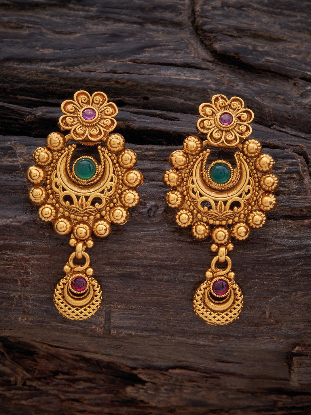 

Kushal's Fashion Jewellery Contemporary Drop Earrings, Red